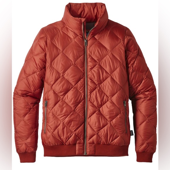 Patagonia Jackets & Blazers - Patagonia Worn Wear Women’s Small Prow Bomber Jacket Quilted Down Roots Red 2017